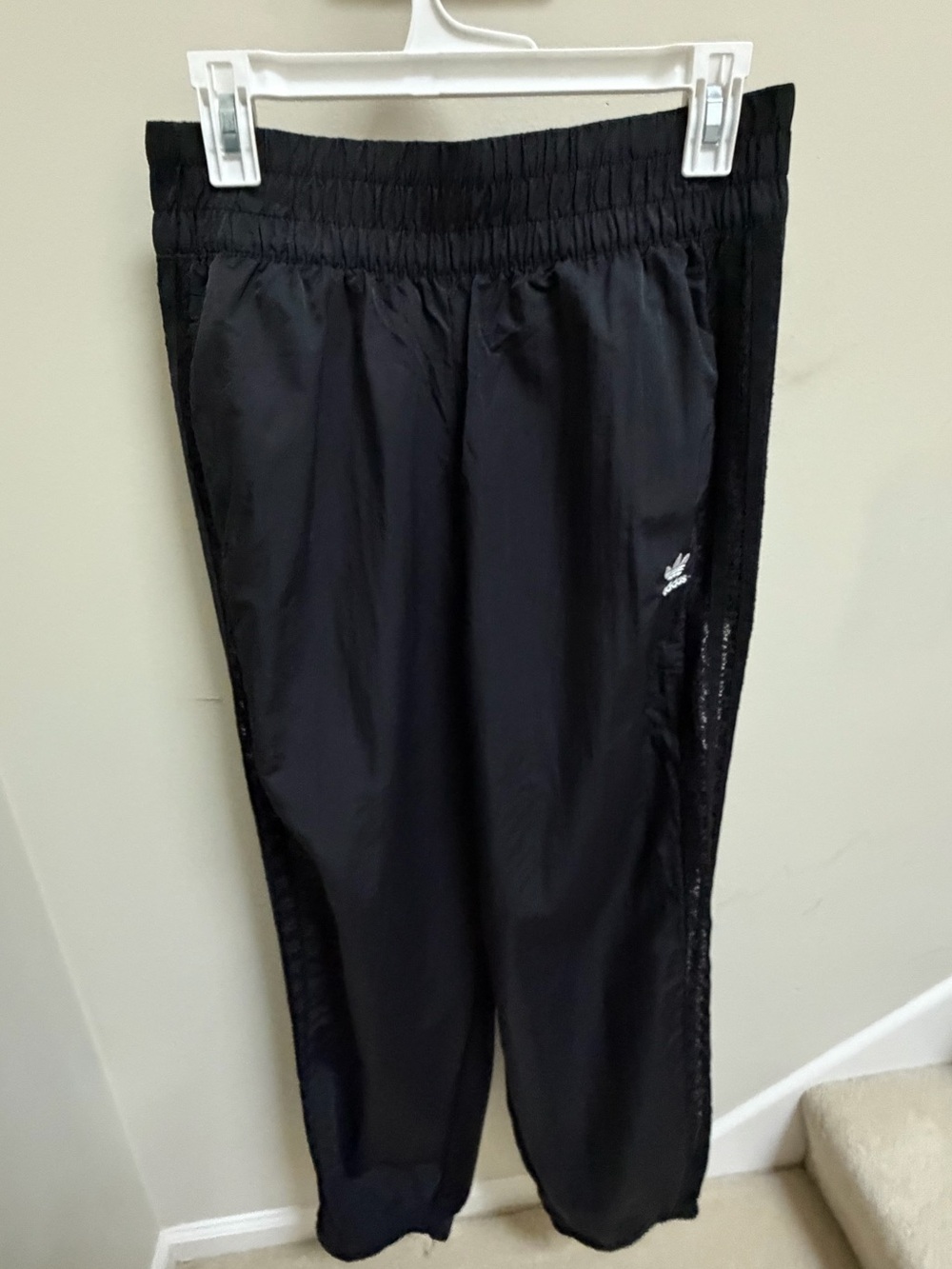 adidas Black Joggers with Side Lace Detail Size XL